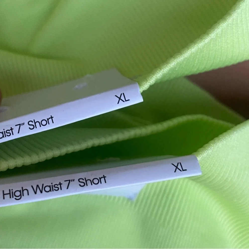 Calvin Klein performance High Waist Athletic Biker Shorts Brat Green Seamless